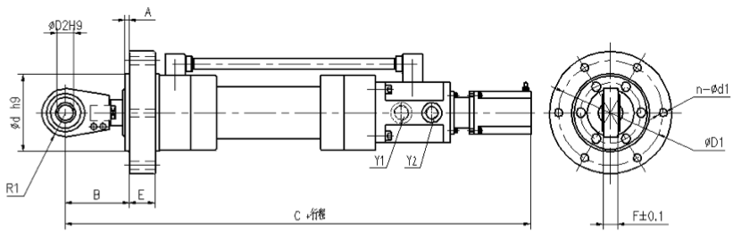 前法兰连接数字缸 前法兰连接数字缸